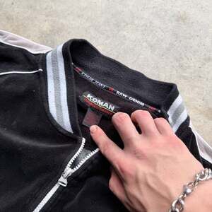 Koman Modern Basics Velour Track Jacket Black Size 4X